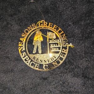 Gold Space Center Holiday Ornament